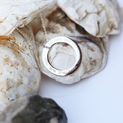 Sterling Silver Halo Necklace