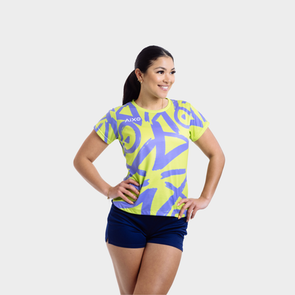 Aixo Tagged Womens T Shirt Teal