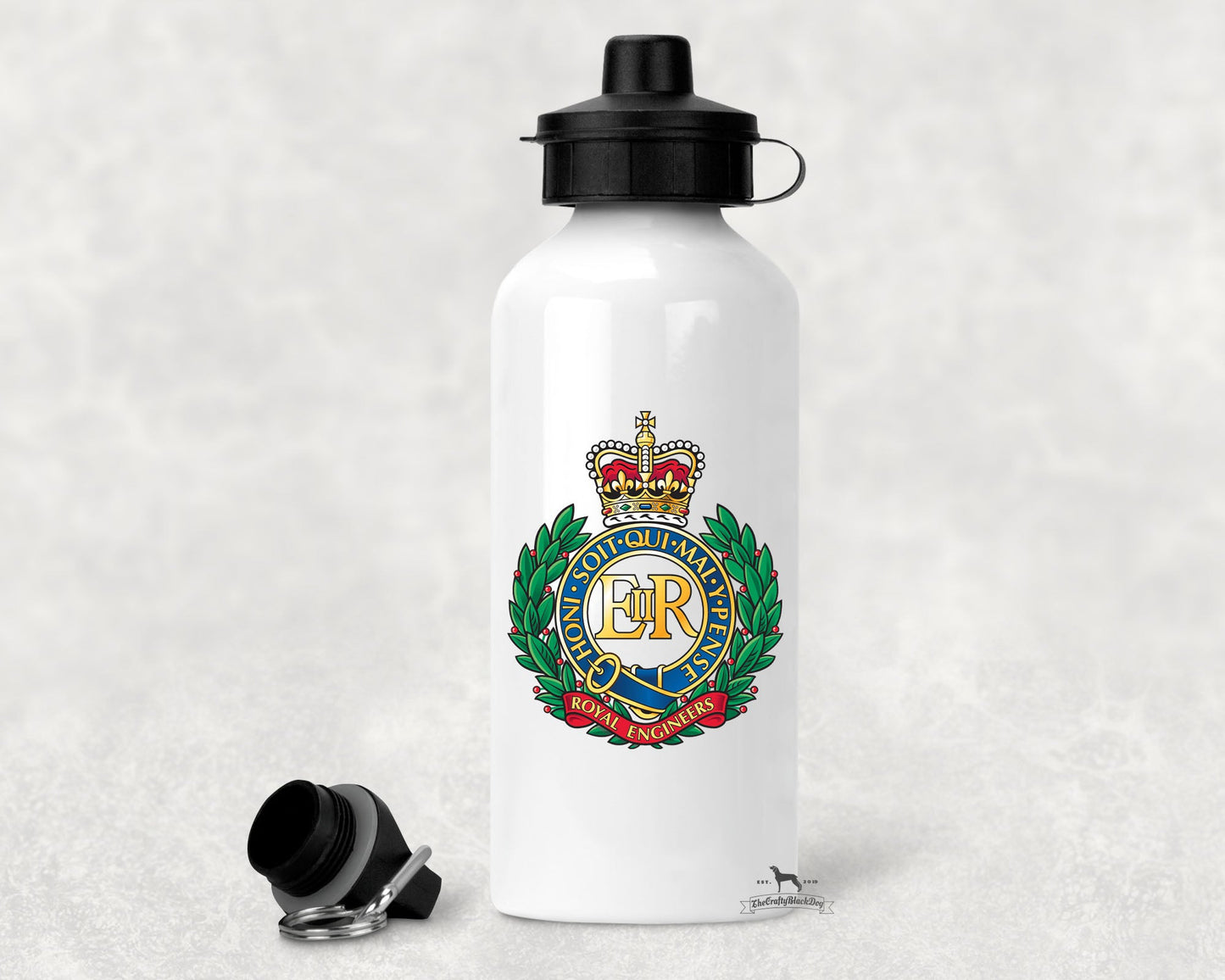 Royal Engineers Aluminium Water Bottle 500ml with British Army Insignia