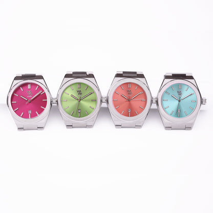 Wave by Architect Watch in Blush Ripple - Modern Font Engraving