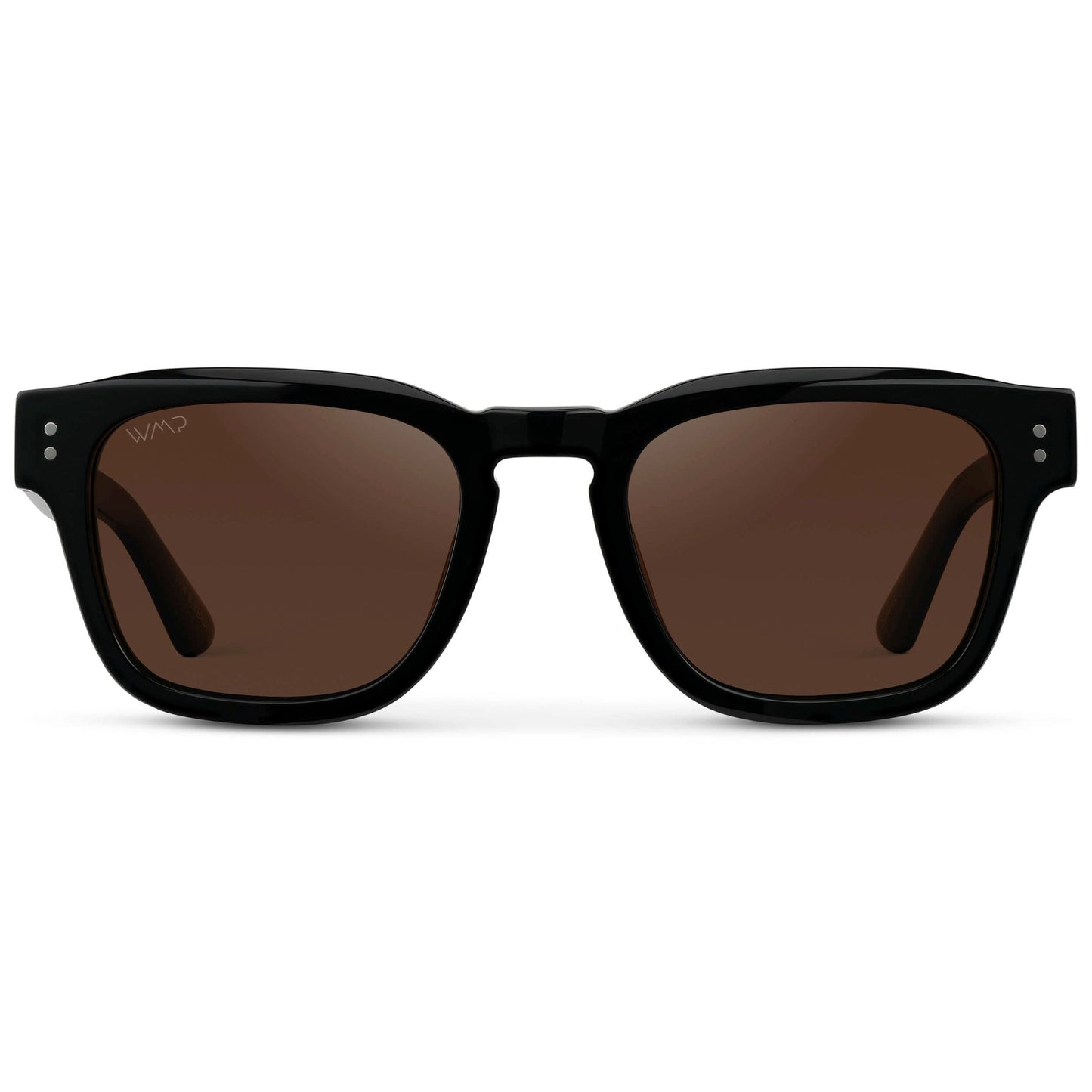 WAYNE Men's Bold Rectangular Sunglasses in Black by WMP Eyewear
