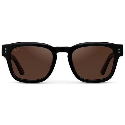 WAYNE Men's Bold Rectangular Sunglasses in Black by WMP Eyewear