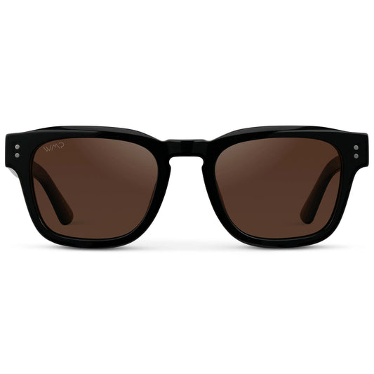 WAYNE Men's Bold Rectangular Sunglasses in Black by WMP Eyewear