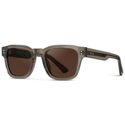 WAYNE Men's Bold Rectangular Sunglasses in Ashwood Brown by WMP Eyewear