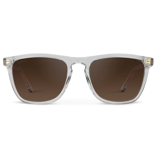 WESLEY Polarized Men's Sunglasses in Clear Gloss by WMP Eyewear UK