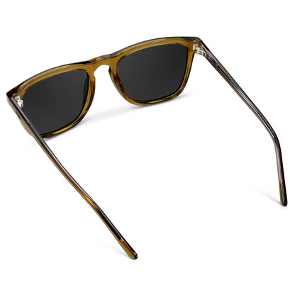 Lunettes de soleil polarisées pour homme WESLEY, couleur vert cristal, par WMP Eyewear UK