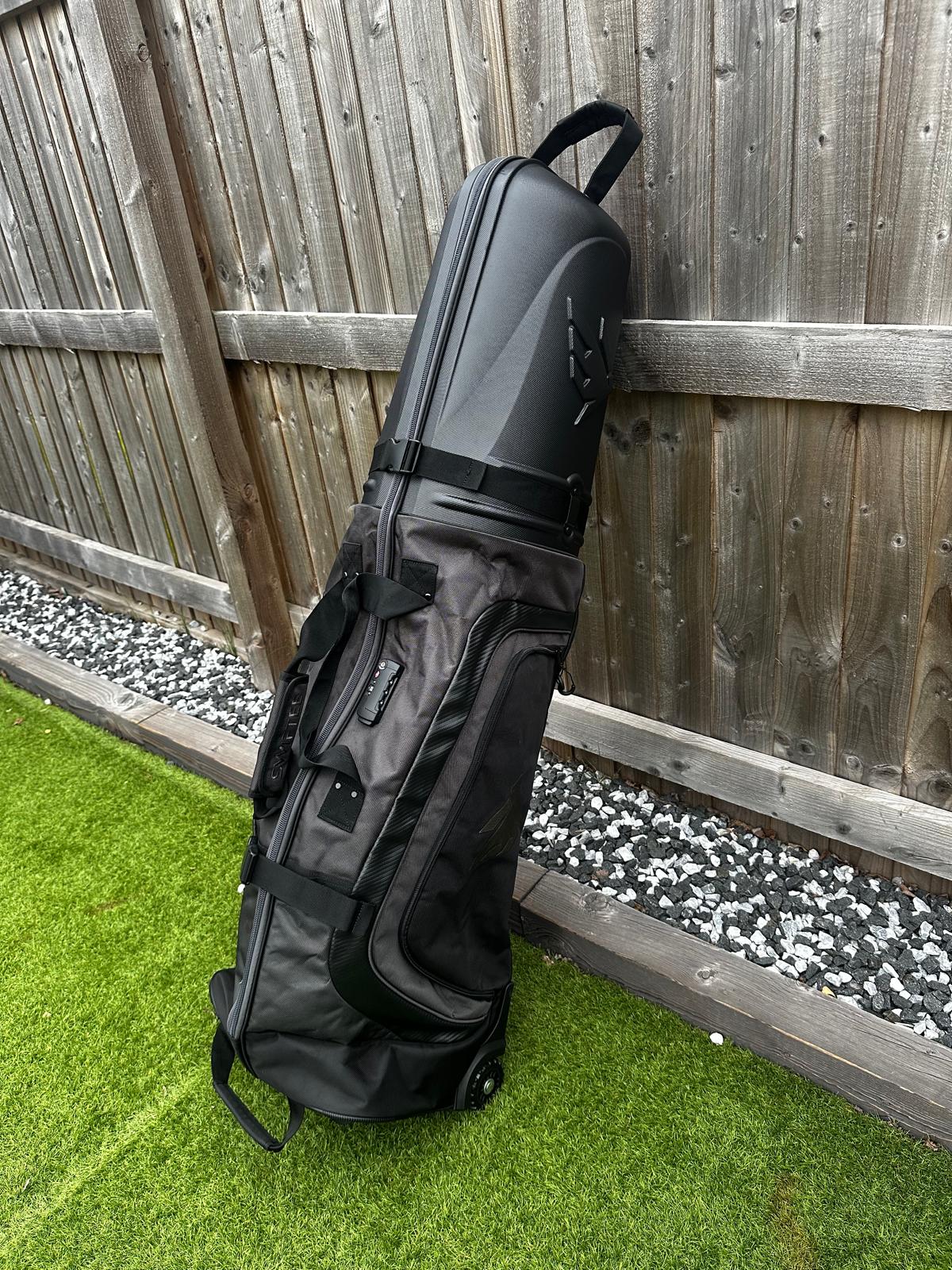 SWIFTEE Premium Golf Travel Bag with Hard Case Top & TSA Lock – 1680D Oxford, Oversized Wheels, Lightweight Airline Carrier for Maximum Club Protection