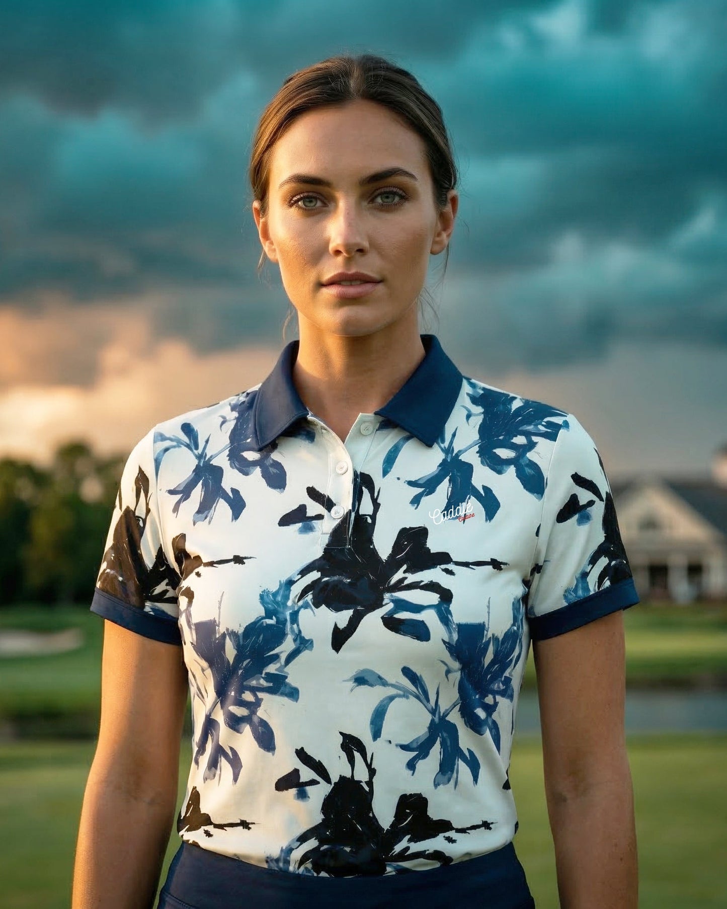 Women's Indigo Artistic Performance Golf Polo Shirt
