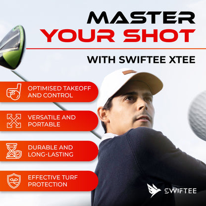 SWIFTEE X-TEE Rocket Launch Mat Pad Winter Rules Golf Plus 2 Rubber Tees