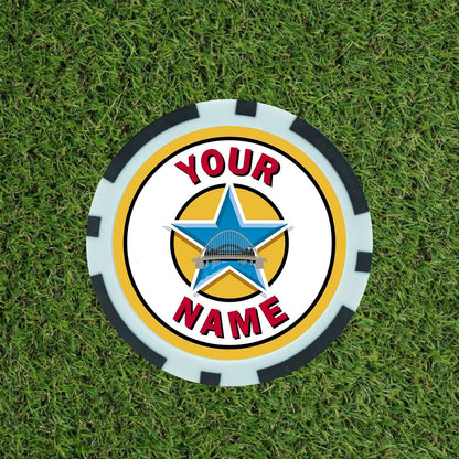 Personalised Newcastle United Fan Poker Chip Keyring