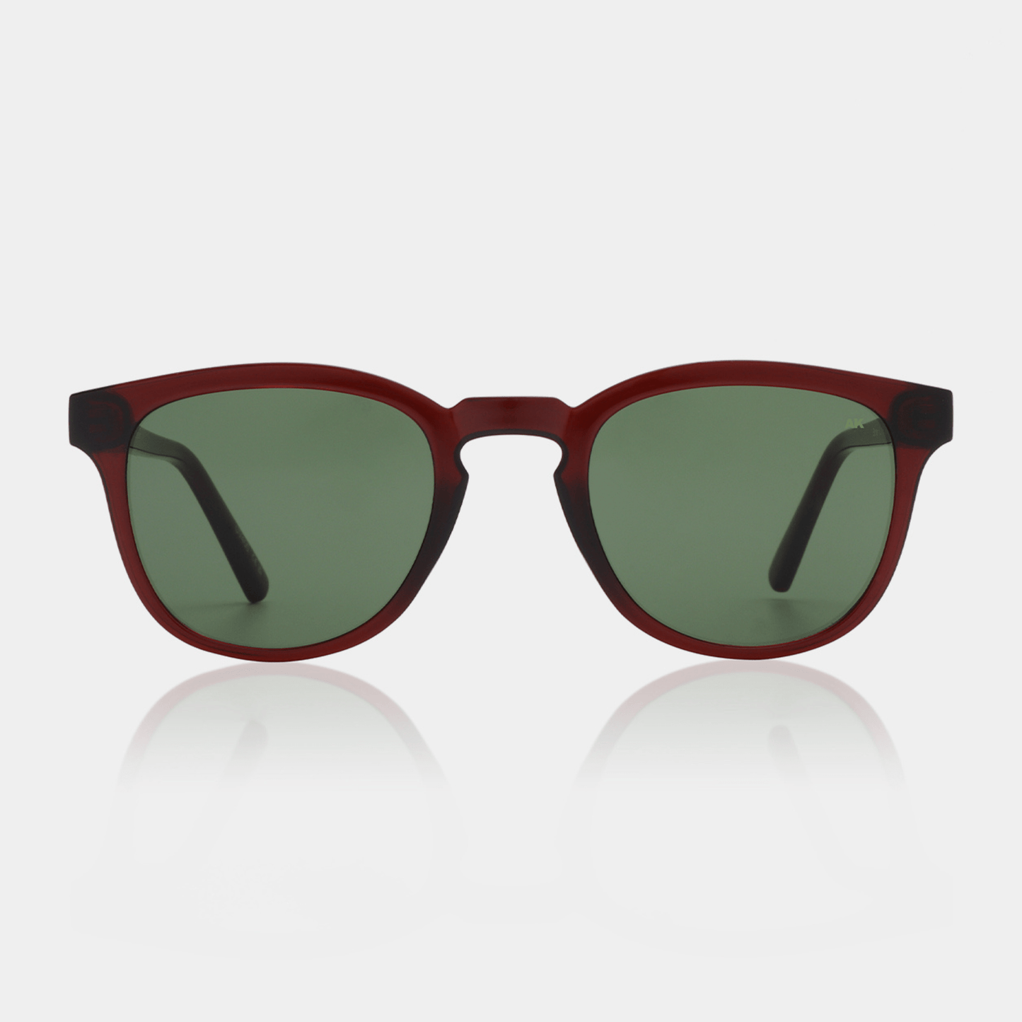 Brown Red Square Sunglasses for Large Faces | UV400 Unisex