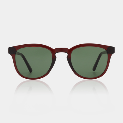 Brown Red Square Sunglasses for Large Faces | UV400 Unisex
