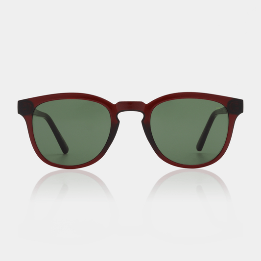 Brown Red Square Sunglasses for Large Faces | UV400 Unisex