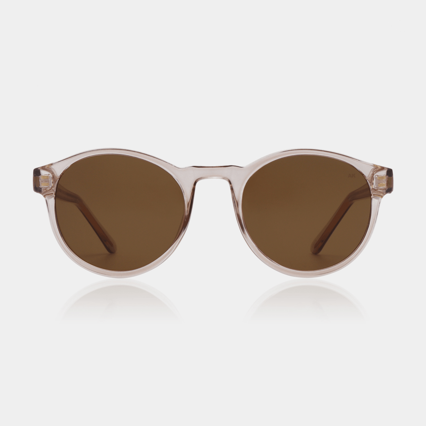 A.KJÆRBEDE Marvin Round Champagne Unisex UV400 Sunglasses