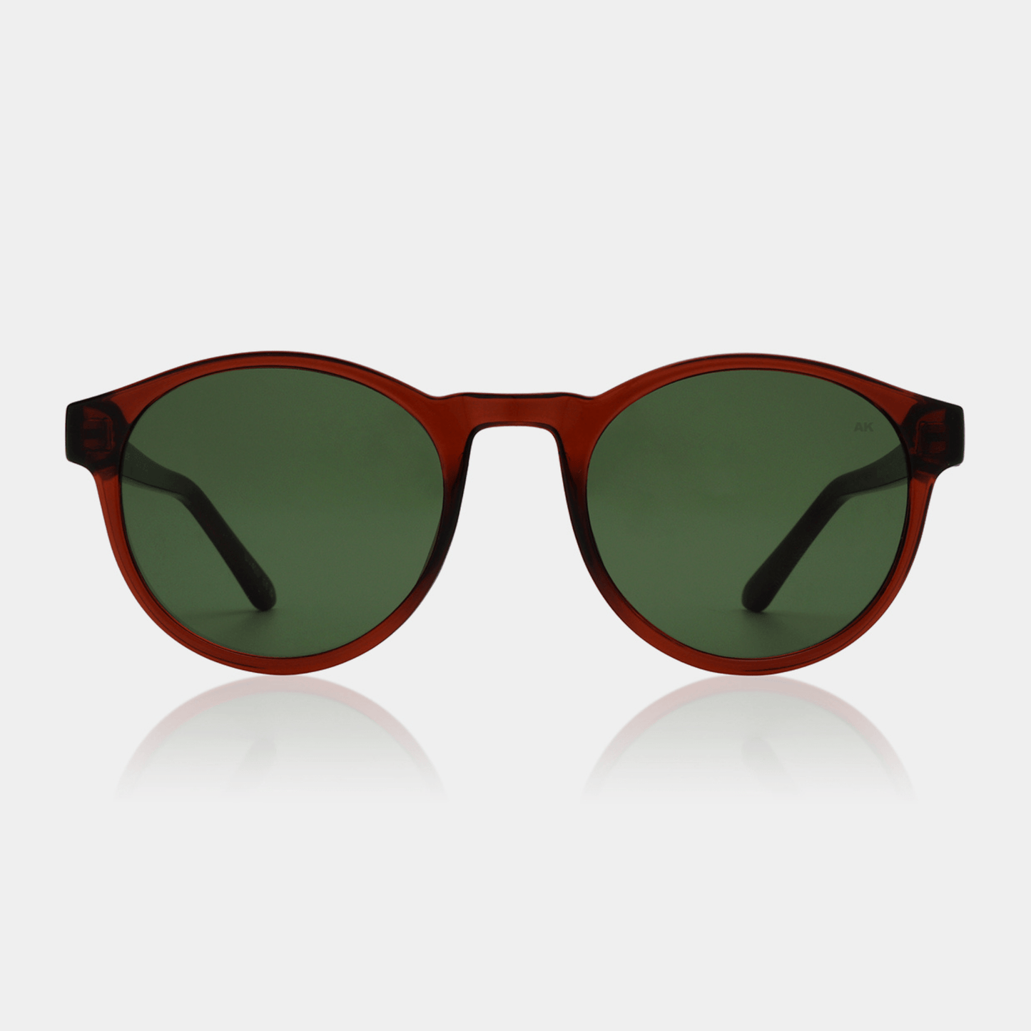 A.KJÆRBEDE (AKJAERBEDE) Marvin Sunglasses | Brown Transparent Round Frame