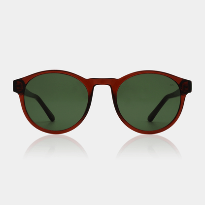 A.KJÆRBEDE (AKJAERBEDE) Marvin Sunglasses | Brown Transparent Round Frame