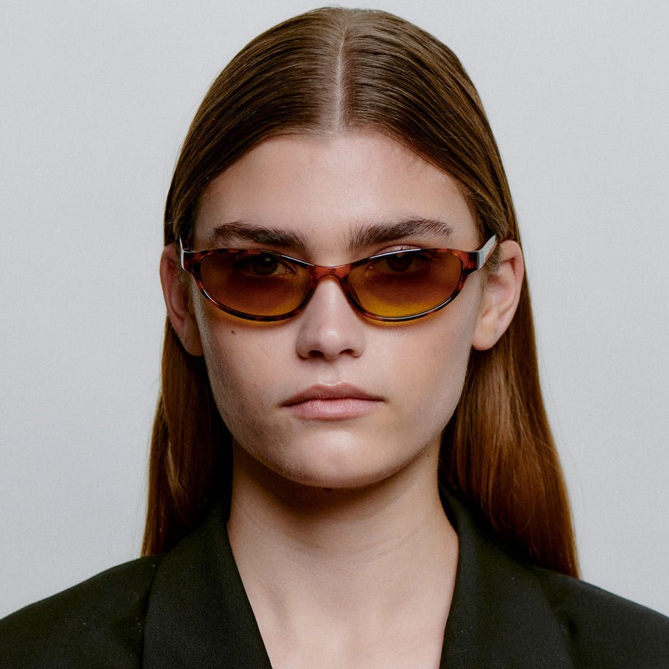 A.KJÆRBEDE ALEXA Narrow Cat Eye Sunglasses - Havana Tortoise