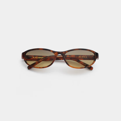 A.KJÆRBEDE ALEXA Narrow Cat Eye Sunglasses - Havana Tortoise