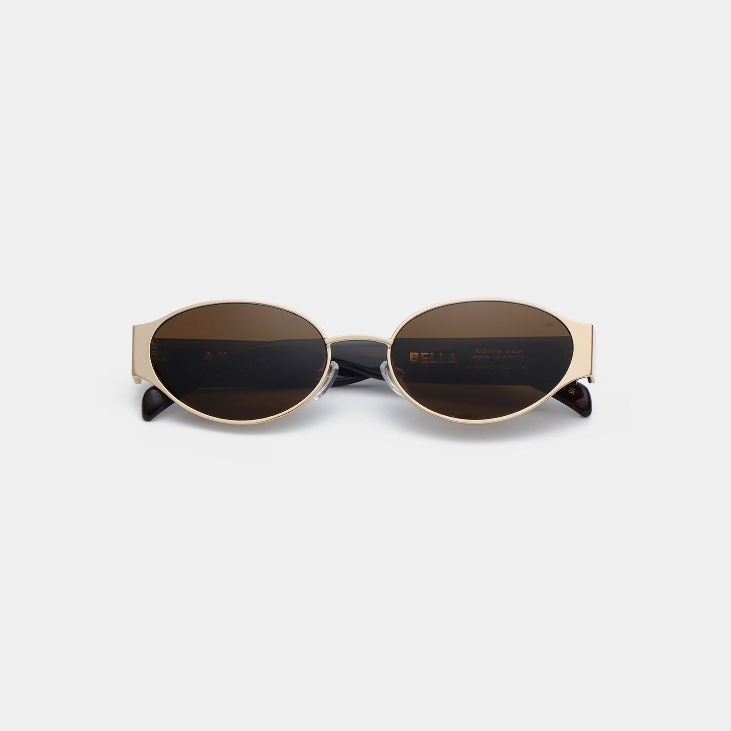 A.KJÆRBEDE BELLA Oval Sunglasses - Gold Metal Frame / Demi Tortoise