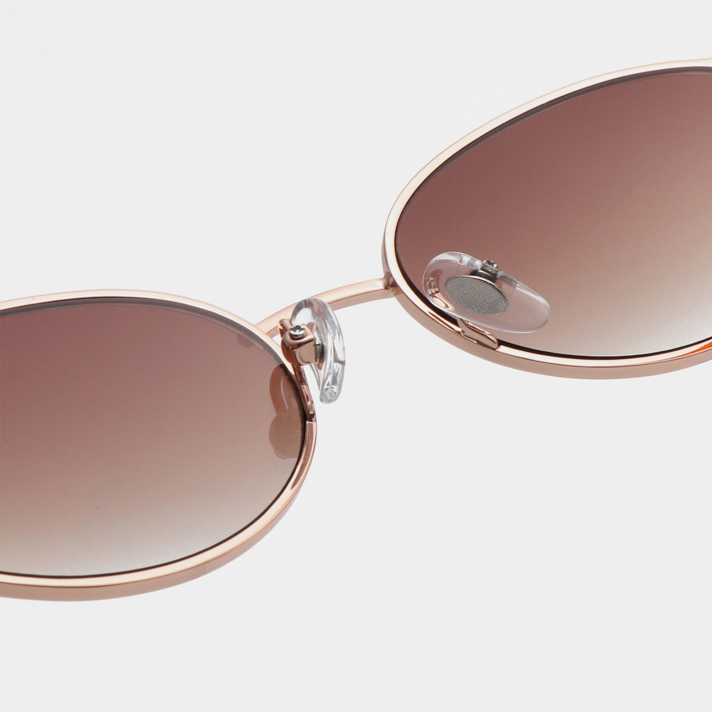 A.KJÆRBEDE BELLA Oval Sunglasses - Rose Gold Metal Frame / Havana Tortoise