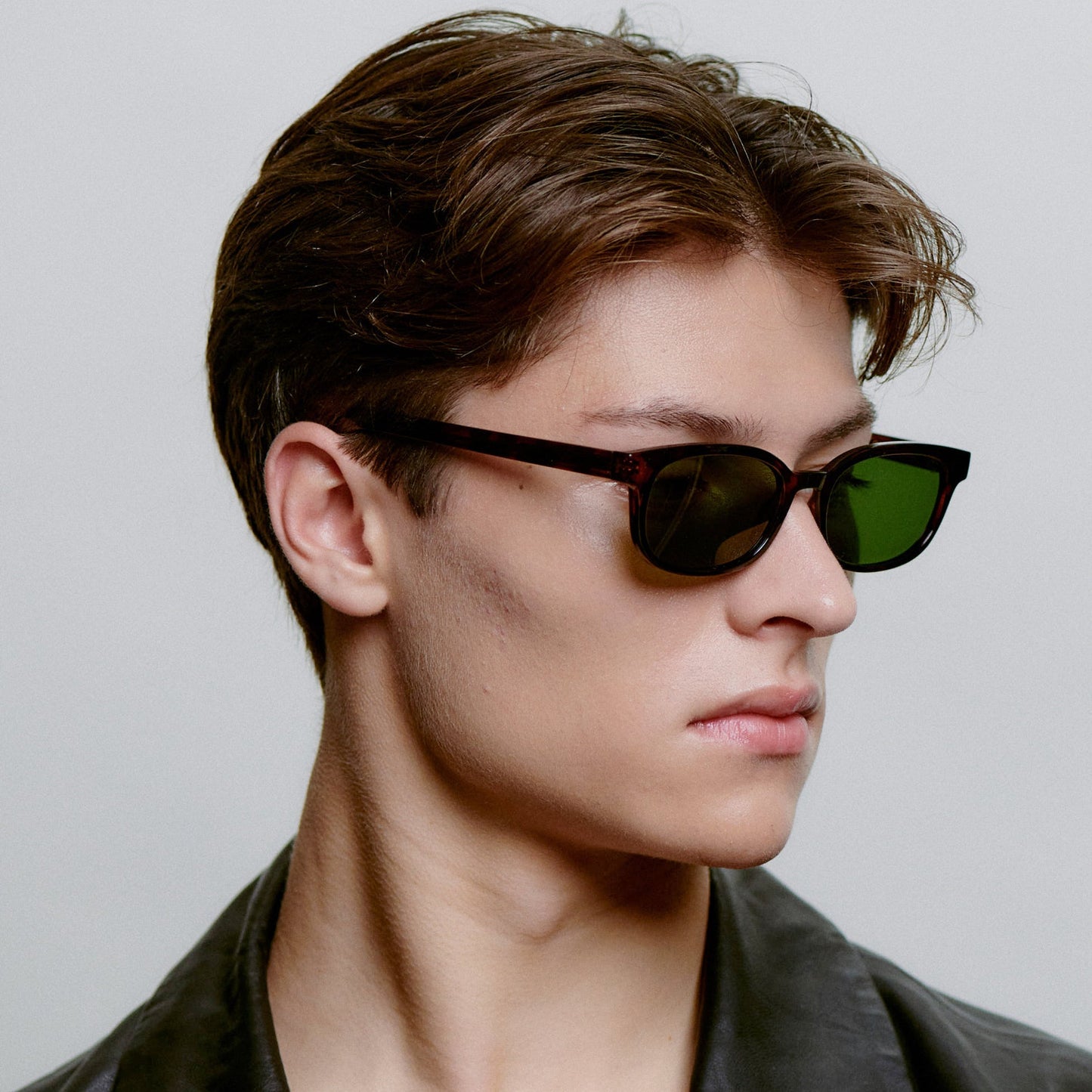 A.KJÆRBEDE CHARLIE Classic Rectangle Sunglasses - Demi Tortoise