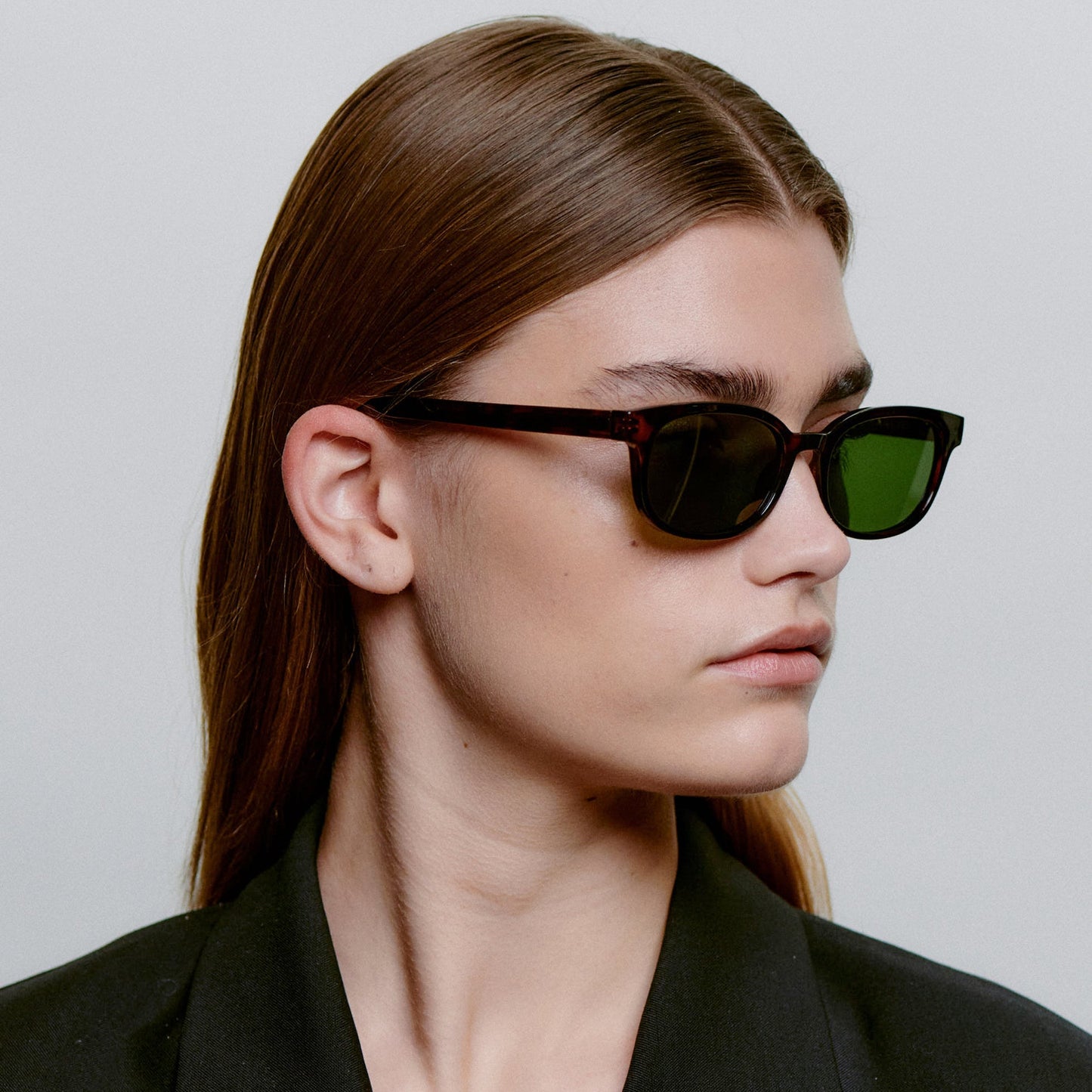 A.KJÆRBEDE CHARLIE Classic Rectangle Sunglasses - Demi Tortoise