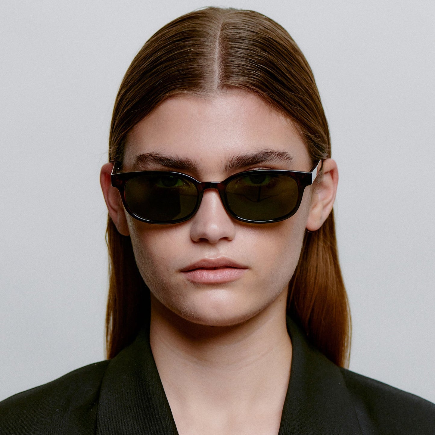 A.KJÆRBEDE CHARLIE Classic Rectangle Sunglasses - Demi Tortoise