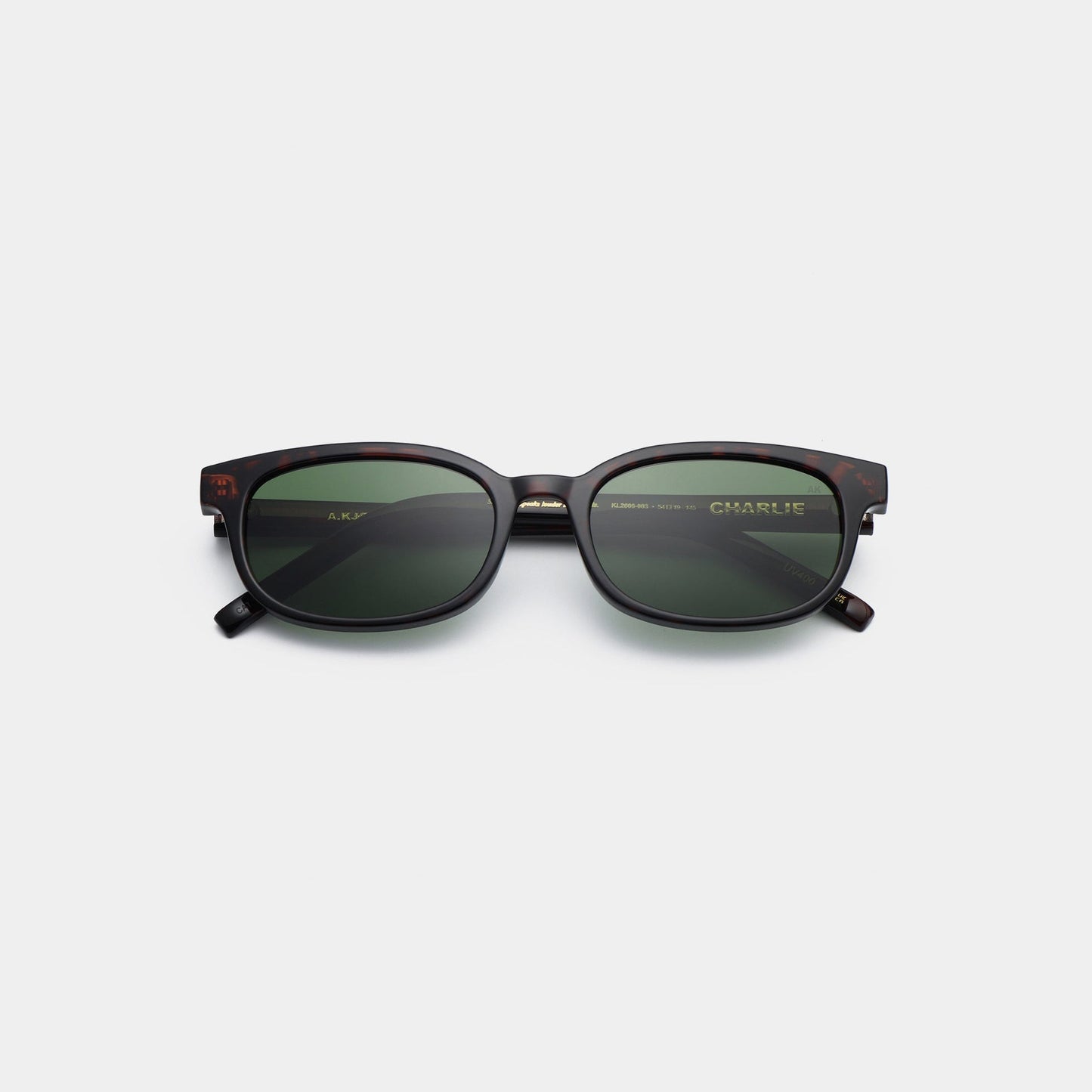 A.KJÆRBEDE CHARLIE Classic Rectangle Sunglasses - Demi Tortoise