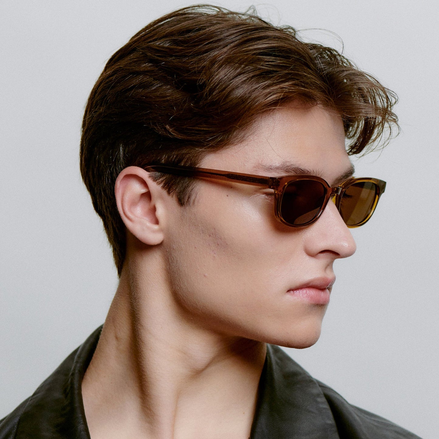 A.KJÆRBEDE CHARLIE Classic Rectangle Sunglasses - Smoke Transparent