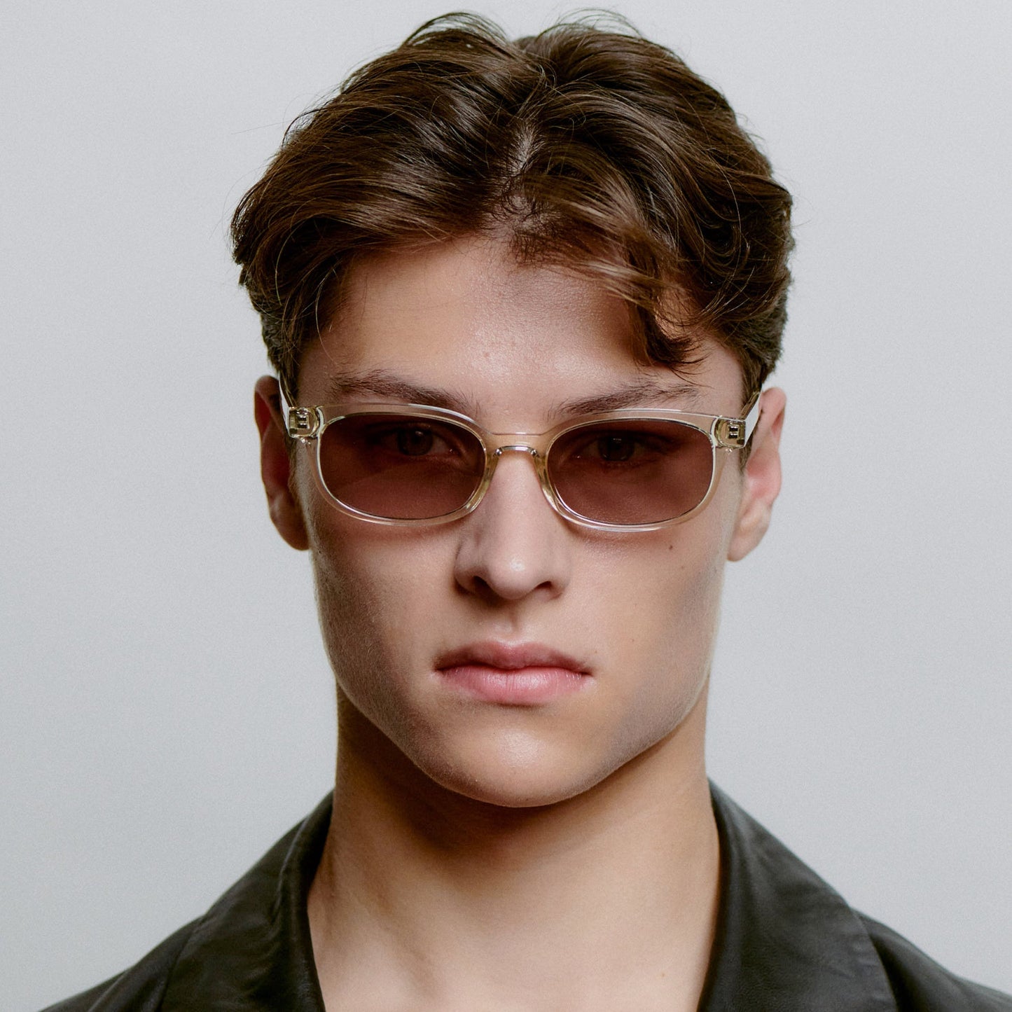 A.KJÆRBEDE CHARLIE Classic Rectangle Sunglasses - Yellow Crystal
