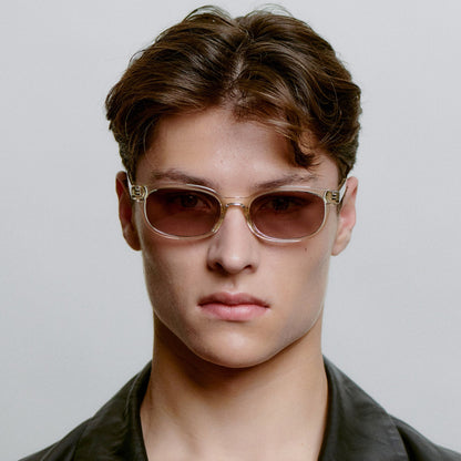 A.KJÆRBEDE CHARLIE Classic Rectangle Sunglasses - Yellow Crystal