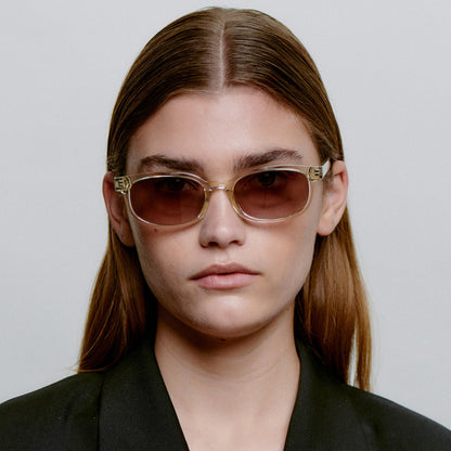 A.KJÆRBEDE CHARLIE Classic Rectangle Sunglasses - Yellow Crystal