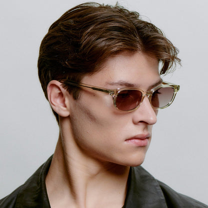 A.KJÆRBEDE CHARLIE Classic Rectangle Sunglasses - Yellow Crystal