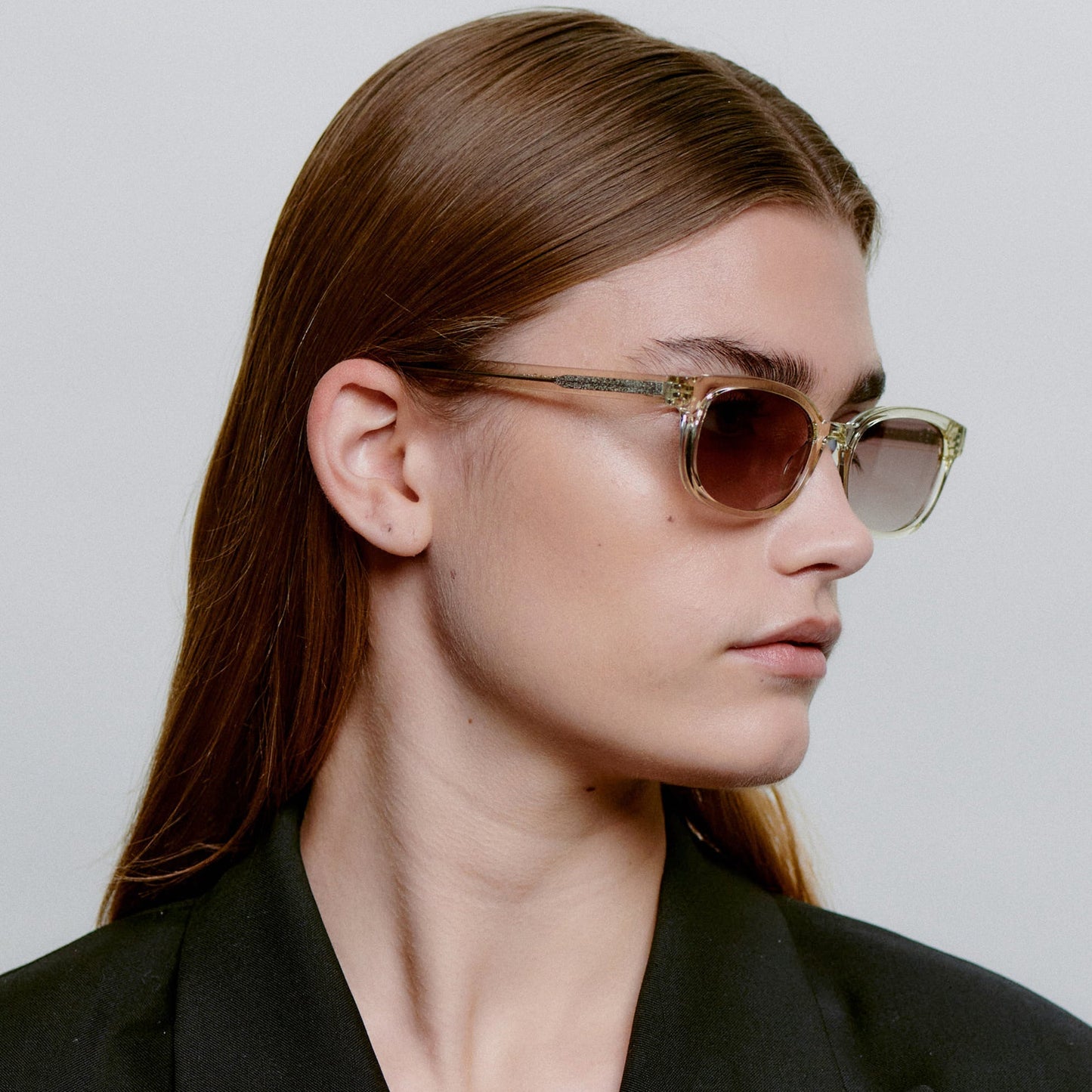 A.KJÆRBEDE CHARLIE Classic Rectangle Sunglasses - Yellow Crystal