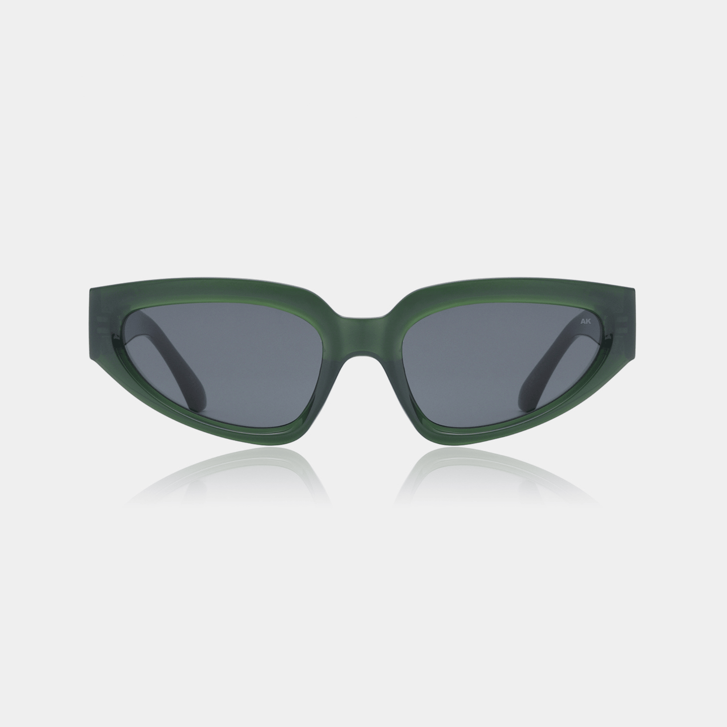 A.KJÆRBEDE ELLA Oval Cat-Eye Sunglasses l Dark Green