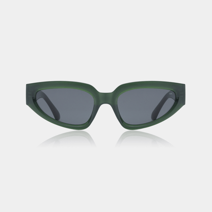 A.KJÆRBEDE ELLA Oval Cat-Eye Sunglasses l Dark Green