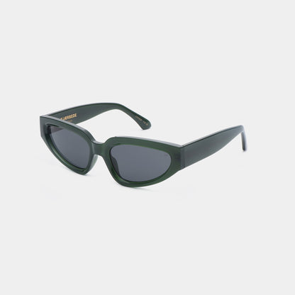 A.KJÆRBEDE ELLA Oval Cat-Eye Sunglasses l Dark Green