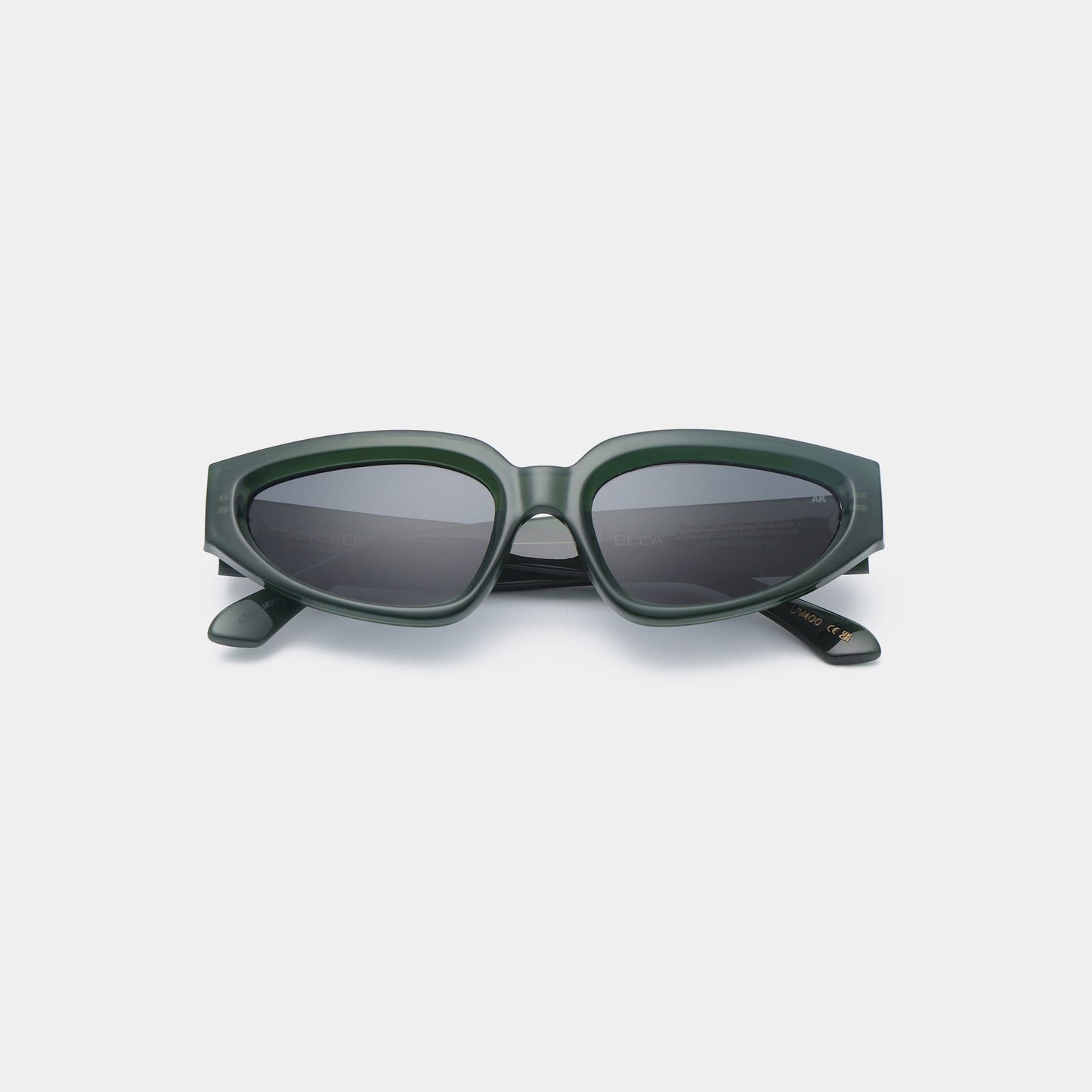 A.KJÆRBEDE ELLA Oval Cat-Eye Sunglasses l Dark Green