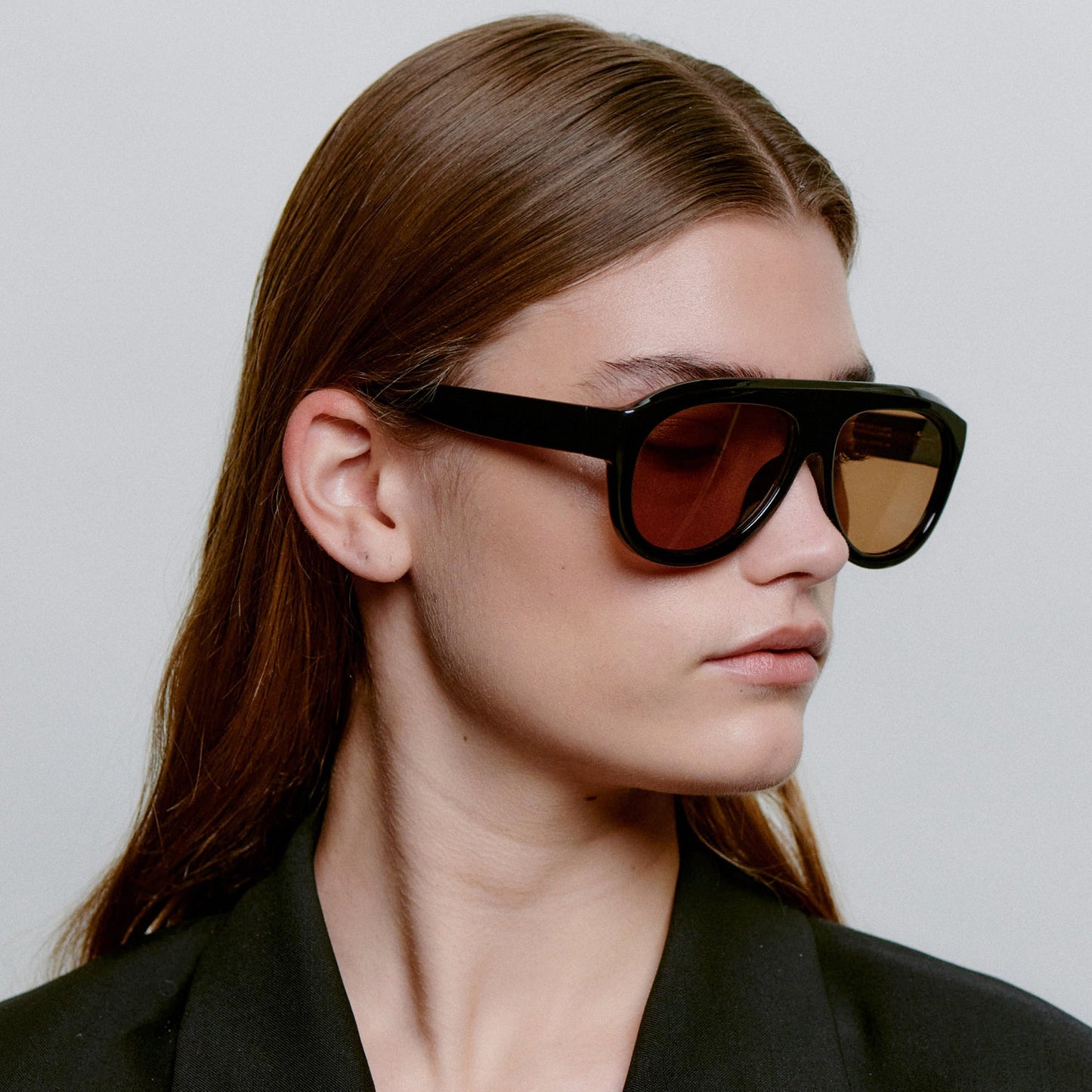 A.KJÆRBEDE RIO Sunglasses l Black, Brown Lens Aviator