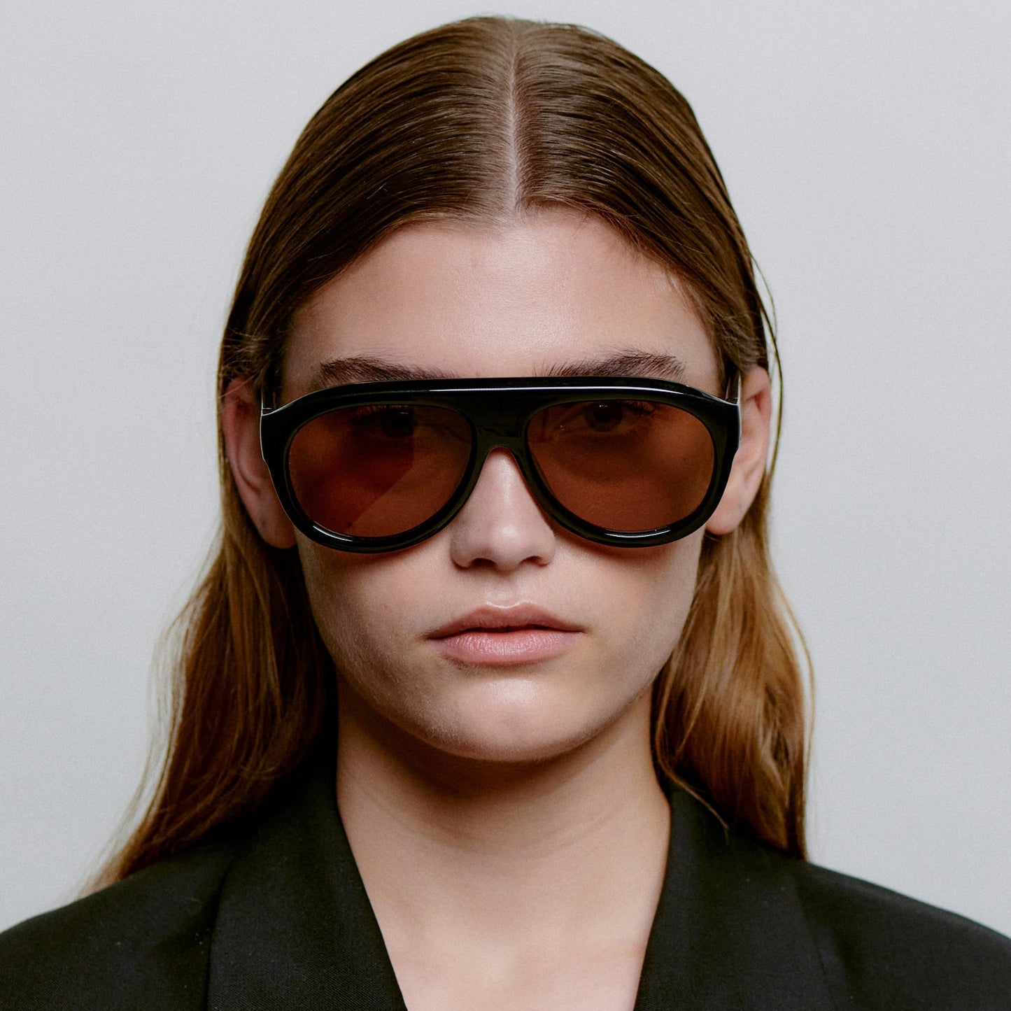 A.KJÆRBEDE RIO Sunglasses l Black, Brown Lens Aviator