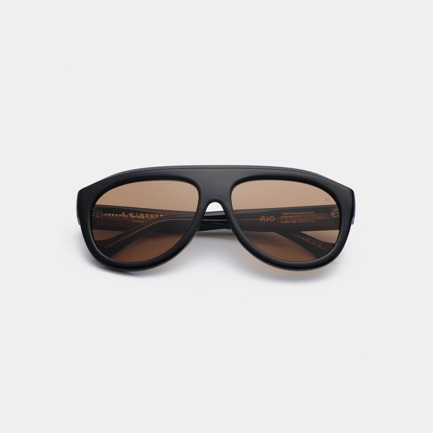 A.KJÆRBEDE RIO Sunglasses l Black, Brown Lens Aviator