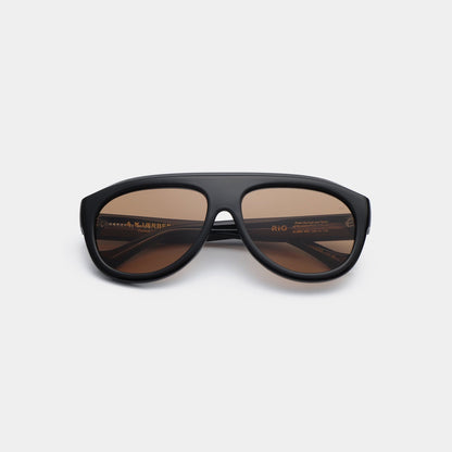 A.KJÆRBEDE RIO Sunglasses l Black, Brown Lens Aviator
