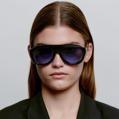 A.KJÆRBEDE RIO Sunglasses l Demi Tortoise, Blue Lens Aviator