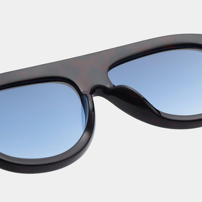 A.KJÆRBEDE RIO Sunglasses l Demi Tortoise, Blue Lens Aviator