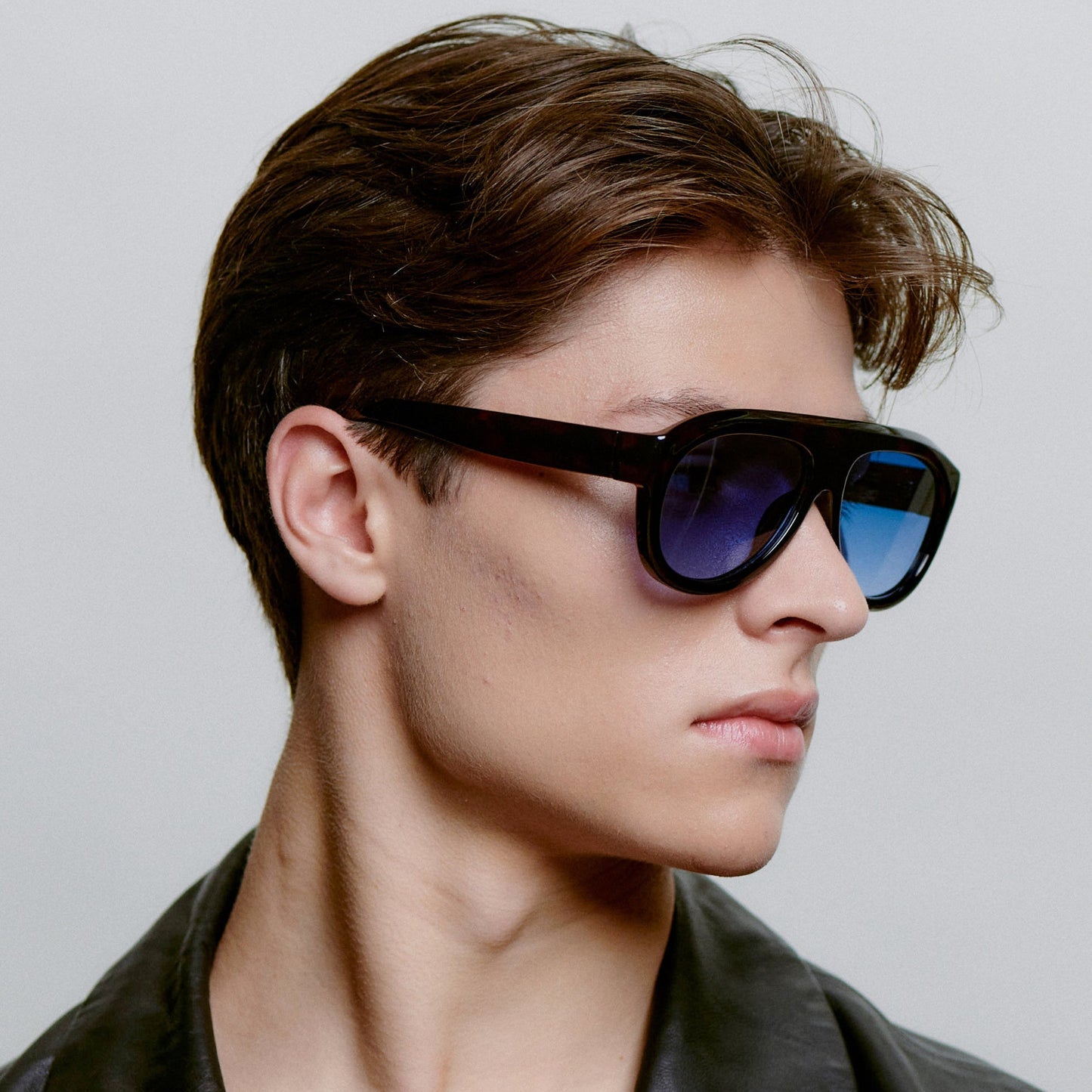 A.KJÆRBEDE RIO Sunglasses l Demi Tortoise, Blue Lens Aviator