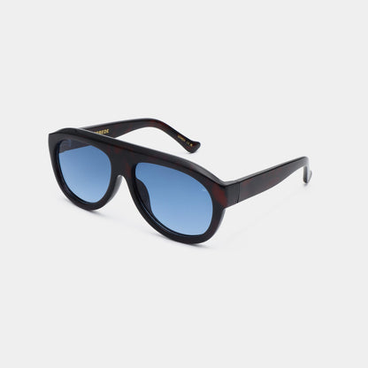 A.KJÆRBEDE RIO Sunglasses l Demi Tortoise, Blue Lens Aviator