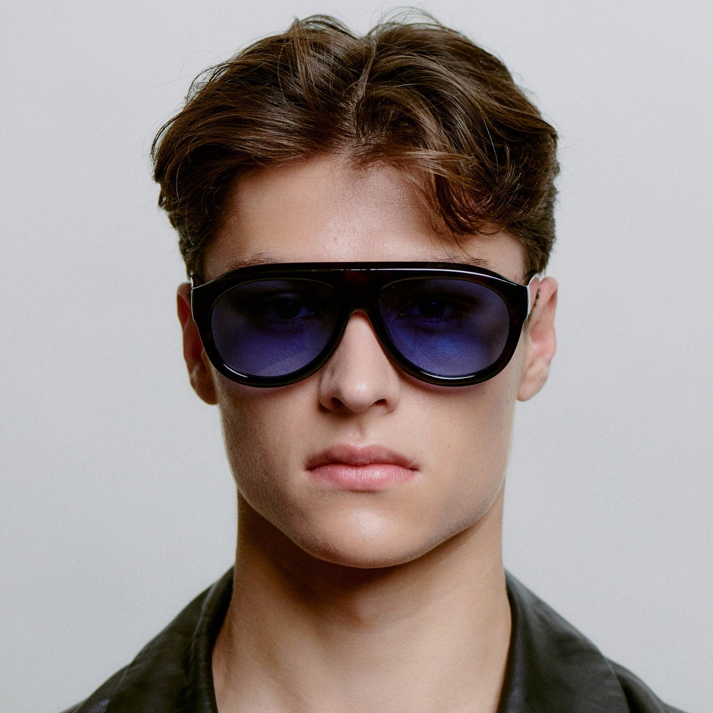 A.KJÆRBEDE RIO Sunglasses l Demi Tortoise, Blue Lens Aviator