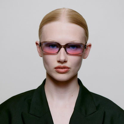 A.KJÆRBEDE WILL Sunglasses l Grey Transparent / Purple Pink Lens