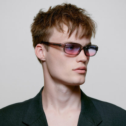 A.KJÆRBEDE WILL Sunglasses l Grey Transparent / Purple Pink Lens