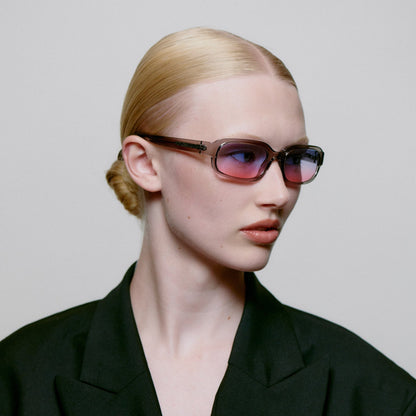A.KJÆRBEDE WILL Sunglasses l Grey Transparent / Purple Pink Lens